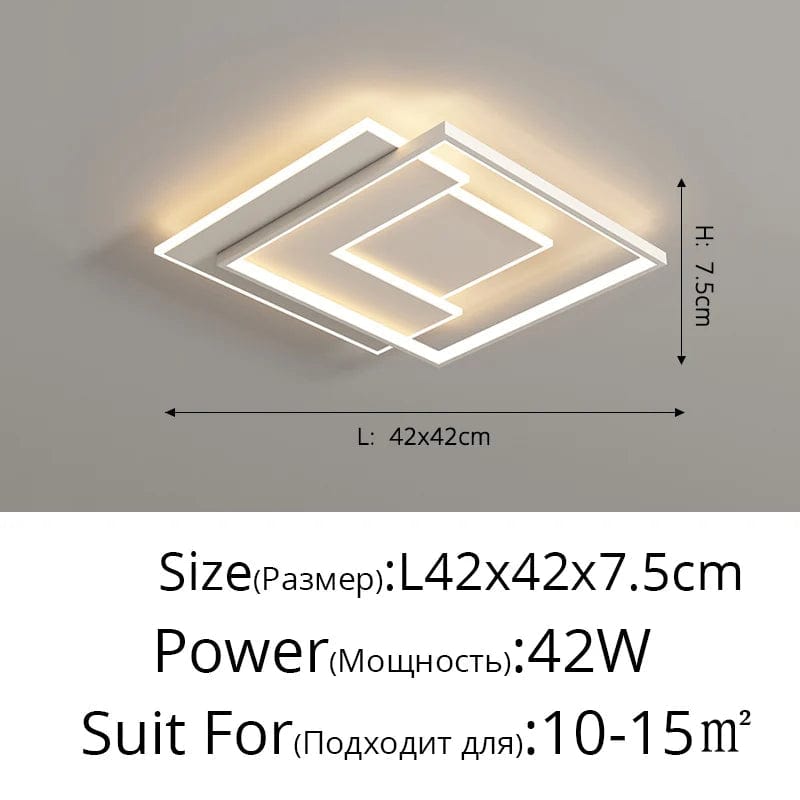 Plafonnier LED Premium Géométrique Rectangulaire & Rond | Marco Lucetti