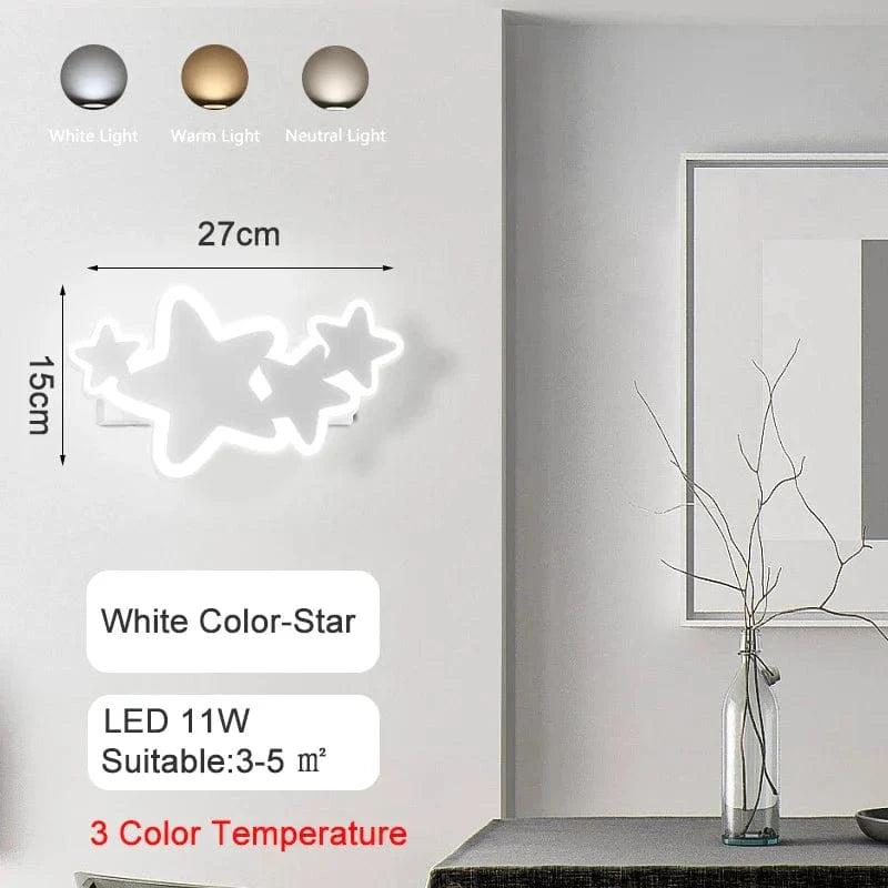 Plafonnier LED Princesse pour Chambre d'Enfant | Marco Lucetti Applique Étoile Blanche