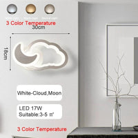 Plafonnier LED Princesse pour Chambre d'Enfant | Marco Lucetti Applique Lune Nuage