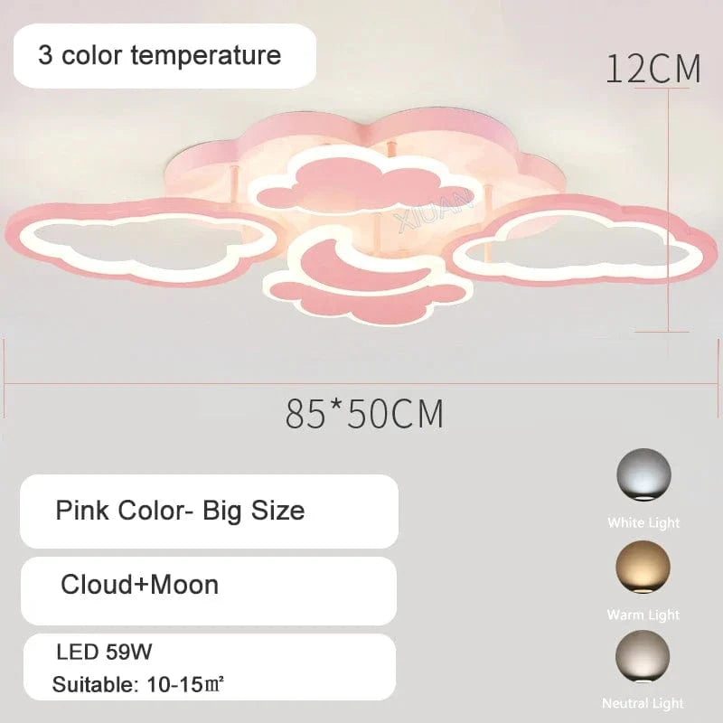 Plafonnier LED Princesse pour Chambre d'Enfant | Marco Lucetti Grand 3 lumières couleur 3