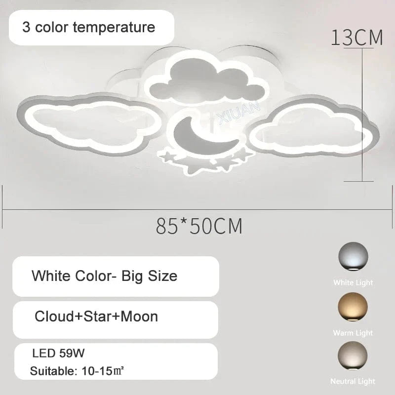 Plafonnier LED Princesse pour Chambre d'Enfant | Marco Lucetti Grande couleur à 3 lumières