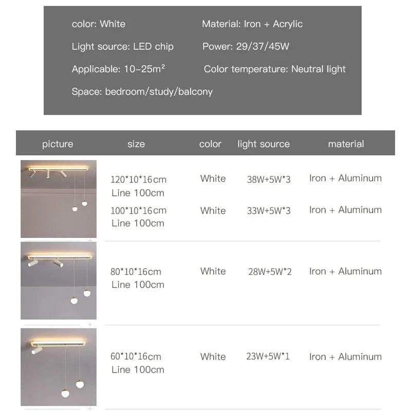 Plafonnier LED Project Spot Acrylique. | Marco Lucetti