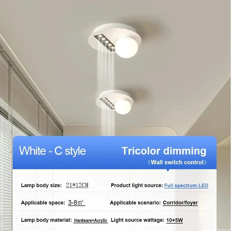 Plafonnier LED Projector Glow | Marco Lucetti Blanc - Modèle C