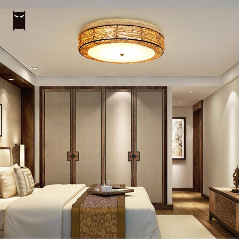 Plafonnier LED Rattan Round | Marco Lucetti