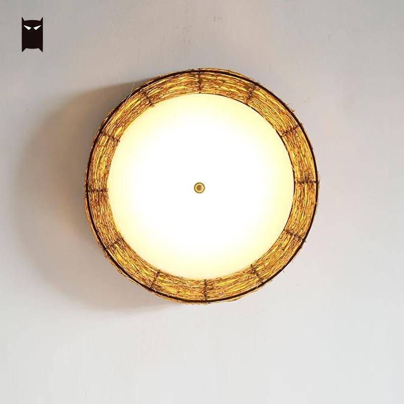 Plafonnier LED Rattan Round | Marco Lucetti