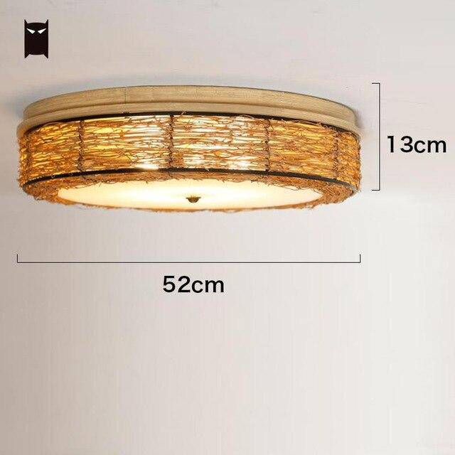 Plafonnier LED Rattan Round | Marco Lucetti