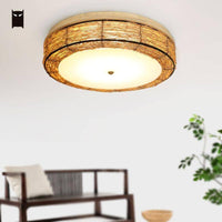 Plafonnier LED Rattan Round | Marco Lucetti
