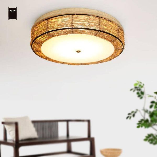 Plafonnier LED Rattan Round | Marco Lucetti