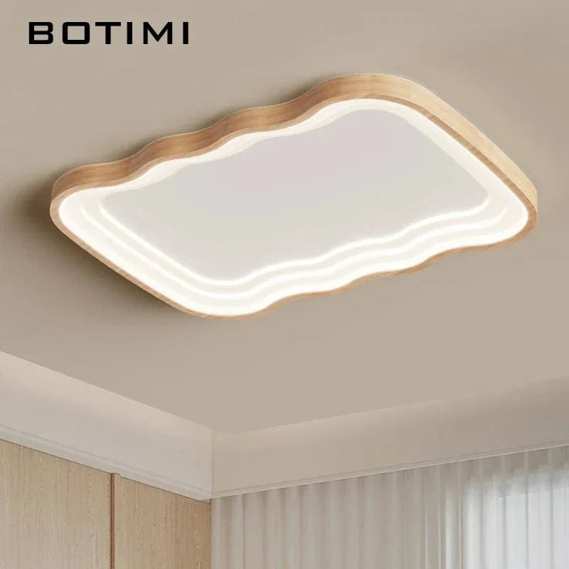 Plafonnier LED rectangulaire en bois - Luminashop | Marco Lucetti