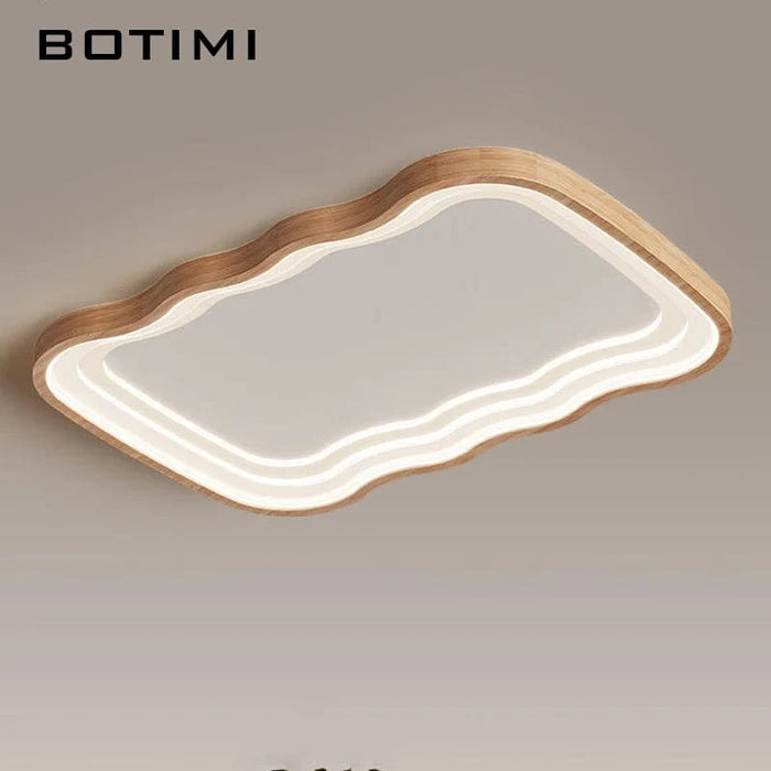 Plafonnier LED rectangulaire en bois - Luminashop | Marco Lucetti