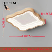 Plafonnier LED rectangulaire en bois - Luminashop | Marco Lucetti 40 carrés à intensité variable.