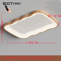 Plafonnier LED rectangulaire en bois - Luminashop | Marco Lucetti 95x65 Intensité variable