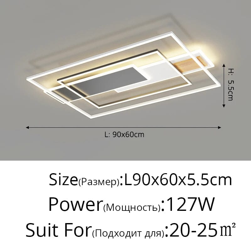 Plafonnier LED Rectangulaire Minimaliste - Collection 2022 Entrée de gamme | Marco Lucetti