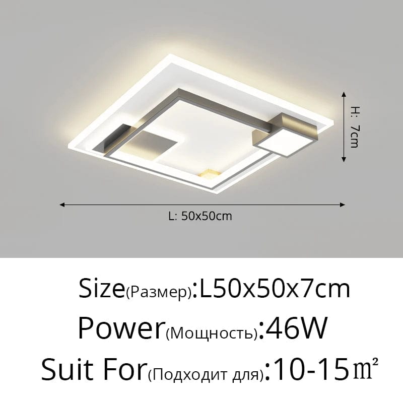 Plafonnier LED Rectangulaire Minimaliste - Collection 2022 Entrée de gamme | Marco Lucetti