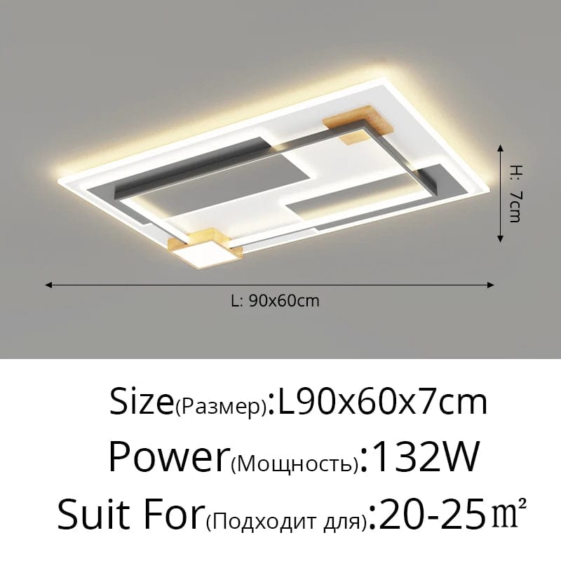 Plafonnier LED Rectangulaire Minimaliste - Collection 2022 Entrée de gamme | Marco Lucetti