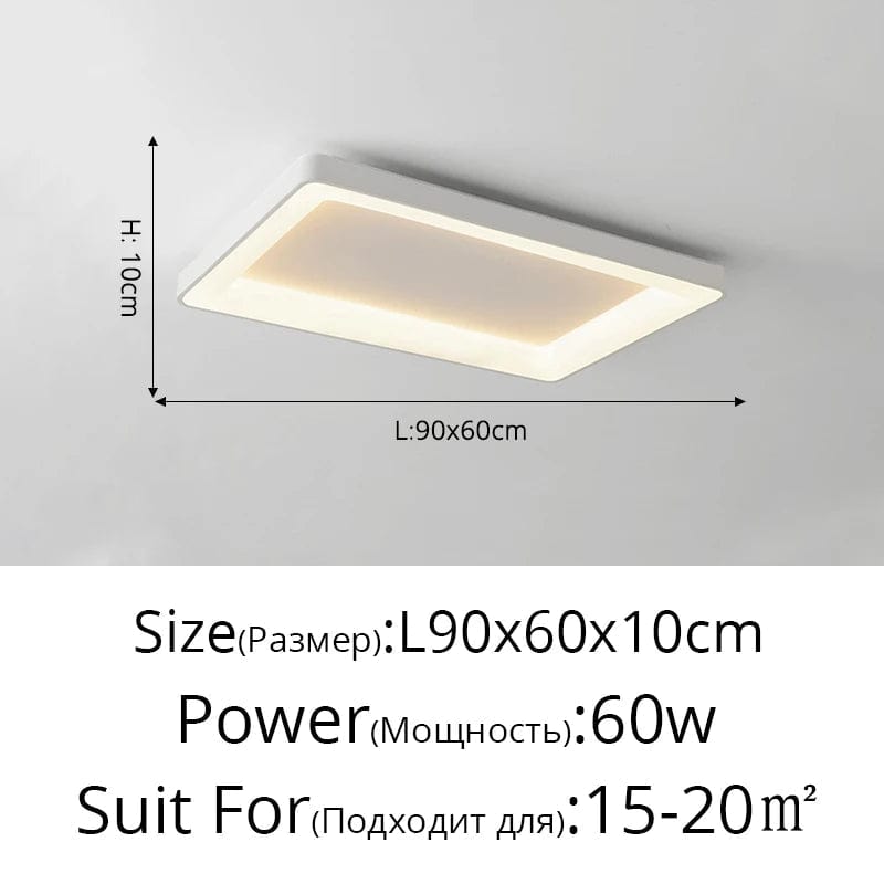 Plafonnier LED Rectangulaire pour un Intérieur Moderne | Marco Lucetti