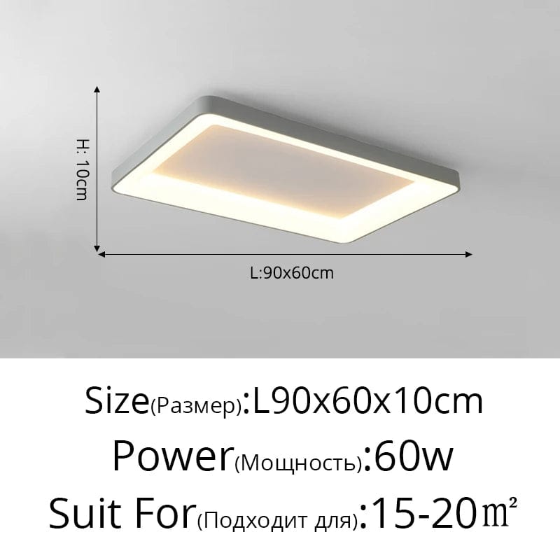 Plafonnier LED Rectangulaire pour un Intérieur Moderne | Marco Lucetti