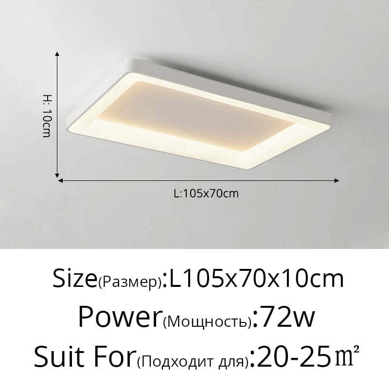 Plafonnier LED Rectangulaire pour un Intérieur Moderne | Marco Lucetti