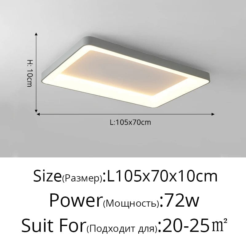 Plafonnier LED Rectangulaire pour un Intérieur Moderne | Marco Lucetti