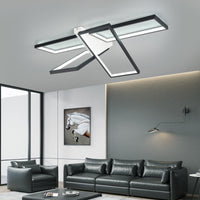 Plafonnier LED Rectangulaire Tary | Marco Lucetti Noir - 85 x 37 cm