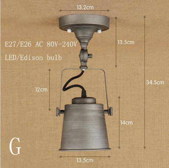 Plafonnier LED Rétro Industriel | Marco Lucetti Gris métallisé