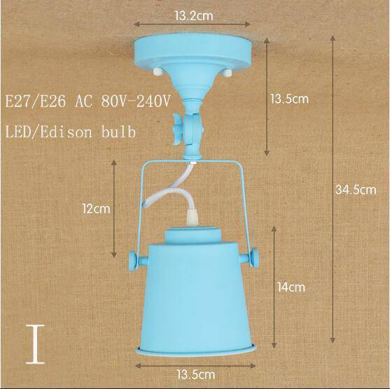 Plafonnier LED Rétro Industriel | Marco Lucetti Turquoise