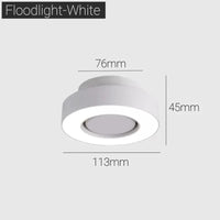 Plafonnier LED RingLight™ anti-éblouissement pour surface pliable | Marco Lucetti Projecteur blanc / Blanc chaud 3000K