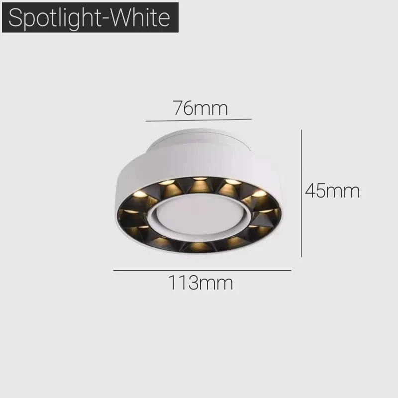 Plafonnier LED RingLight™ anti-éblouissement pour surface pliable | Marco Lucetti Projecteur blanc / Warm White 3000K