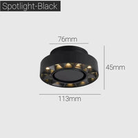 Plafonnier LED RingLight™ anti-éblouissement pour surface pliable | Marco Lucetti Projecteur noir / Warm White 3000K