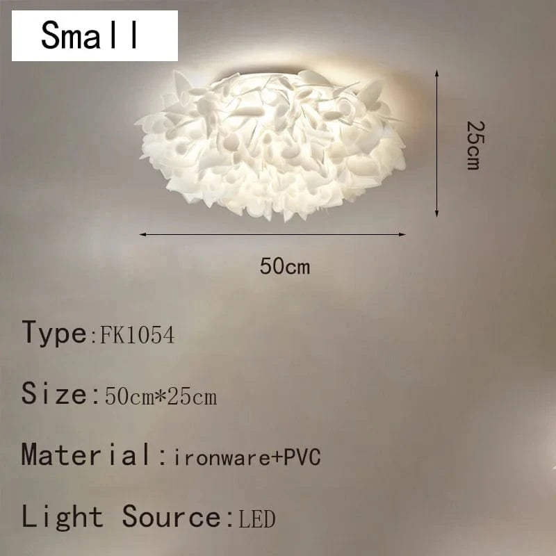 Plafonnier LED Romantique "Fleur de Luxe" Dimmable avec Télécommande PVJ | Marco Lucetti A-Diamètre 53 cm / 3 modifiables