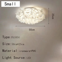 Plafonnier LED Romantique "Fleur de Luxe" Dimmable avec Télécommande PVJ | Marco Lucetti A-Diamètre 53 cm / 3 modifiables