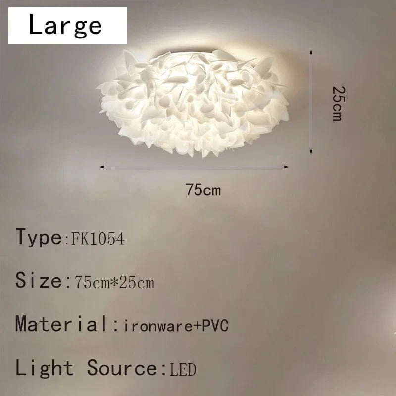 Plafonnier LED Romantique "Fleur de Luxe" Dimmable avec Télécommande PVJ | Marco Lucetti A-Diamètre 75 cm / Gradation RC