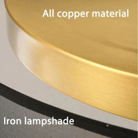 Plafonnier LED rond design et élégant avec lanternes Jianmei hall en tissu de cuivre | Marco Lucetti