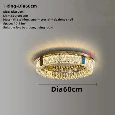 Plafonnier LED Rond Design Nordique en Acier Inoxydable - Nouveau Modèle Prestige | Marco Lucetti 1 anneau-Dia60cm / Lumière variable