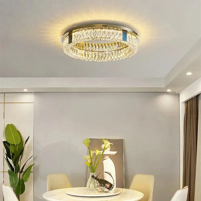 Plafonnier LED Rond Design Nordique en Acier Inoxydable - Nouveau Modèle Prestige | Marco Lucetti