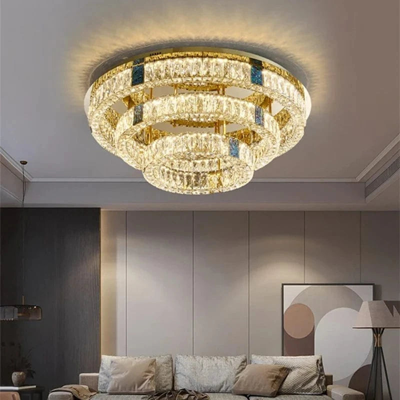 Plafonnier LED Rond Design Nordique en Acier Inoxydable - Nouveau Modèle Prestige | Marco Lucetti