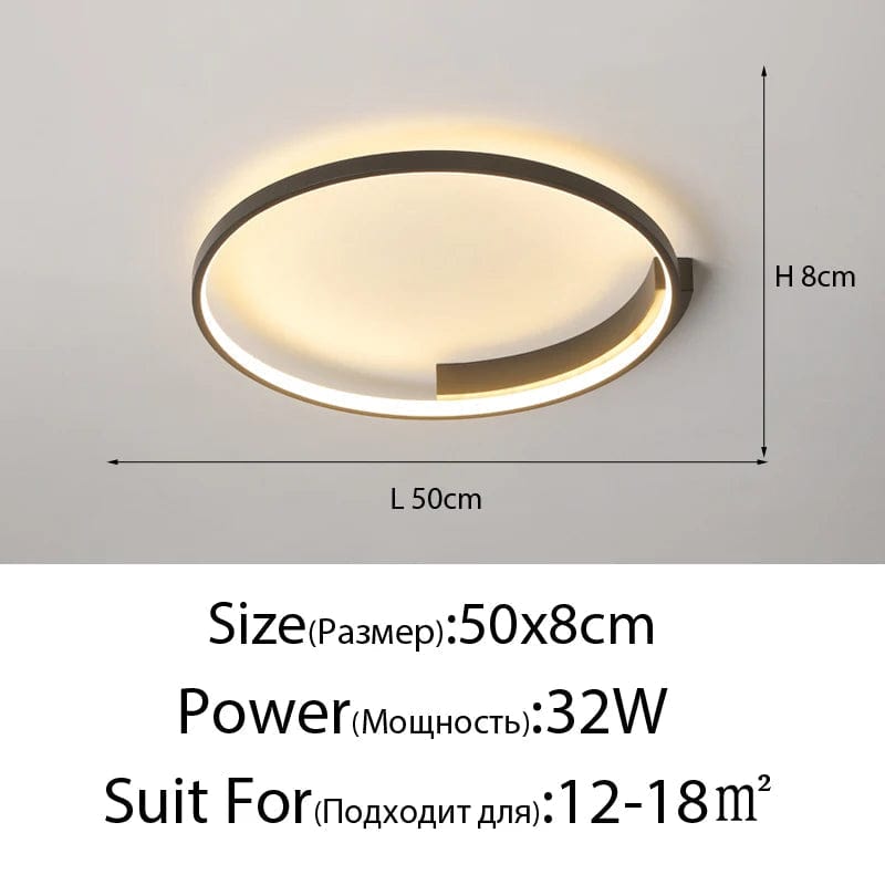 Plafonnier LED rond Design nordique pour salon et salle à manger | Marco Lucetti