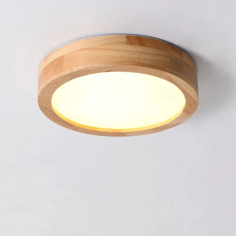 Plafonnier LED rond en bois - Style nordique et minimaliste | Marco Lucetti