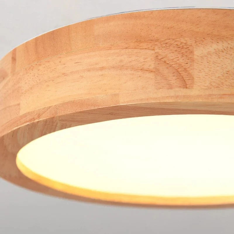 Plafonnier LED rond en bois - Style nordique et minimaliste | Marco Lucetti