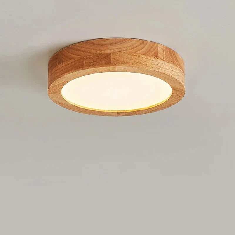 Plafonnier LED rond en bois - Style nordique et minimaliste | Marco Lucetti