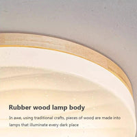 Plafonnier LED rond en bois - Style nordique moderne | Marco Lucetti