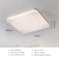 Plafonnier LED rond en bois - Style nordique moderne | Marco Lucetti