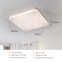 Plafonnier LED rond en bois - Style nordique moderne | Marco Lucetti