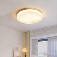 Plafonnier LED rond en bois - Style nordique moderne | Marco Lucetti