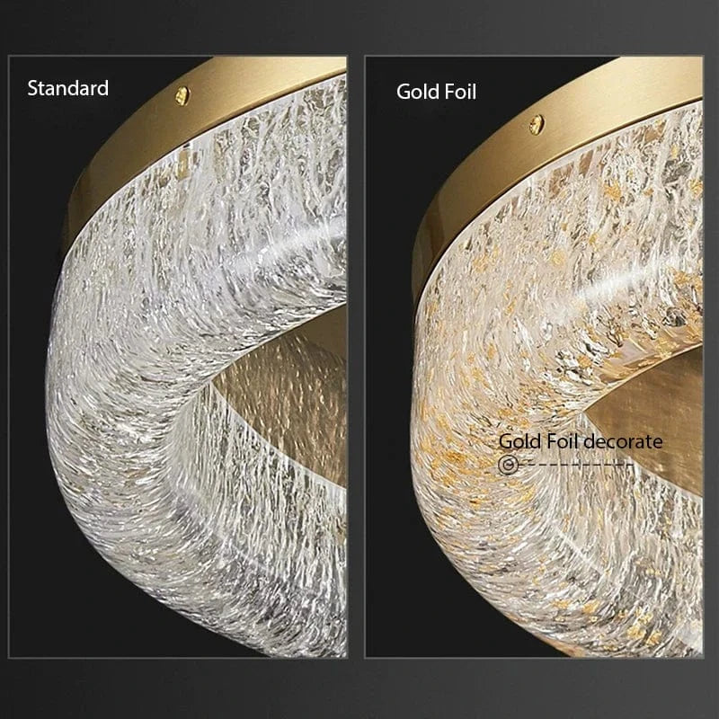 Plafonnier LED rond en laiton au design nordique contemporain. | Marco Lucetti