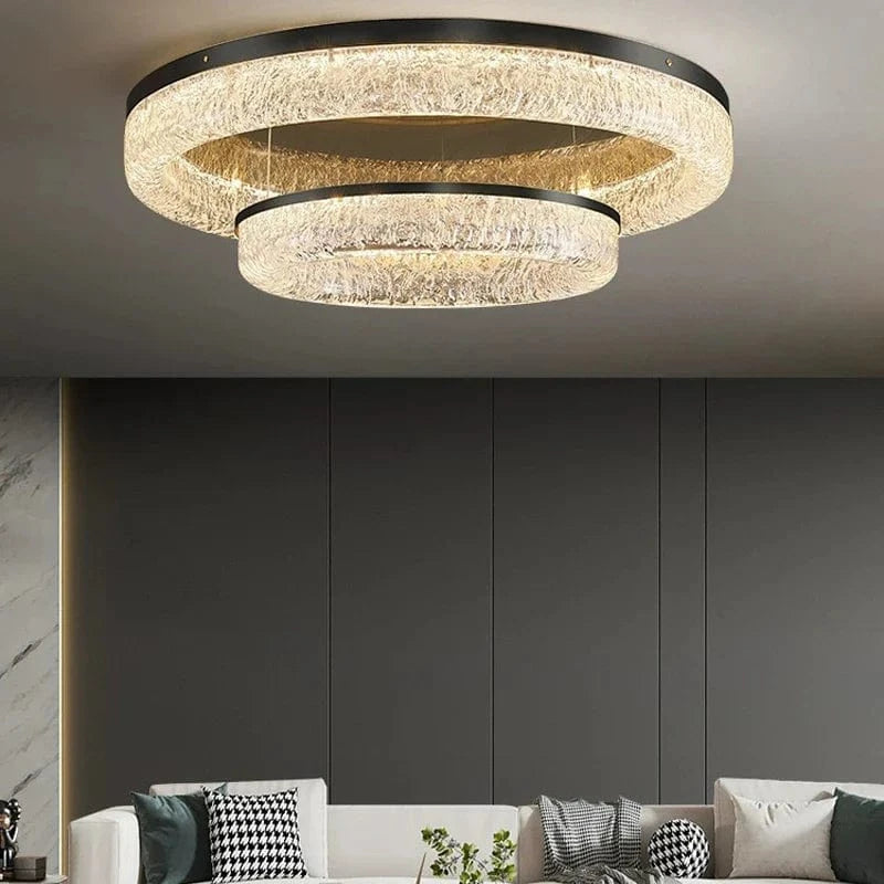 Plafonnier LED rond en laiton au design nordique contemporain. | Marco Lucetti