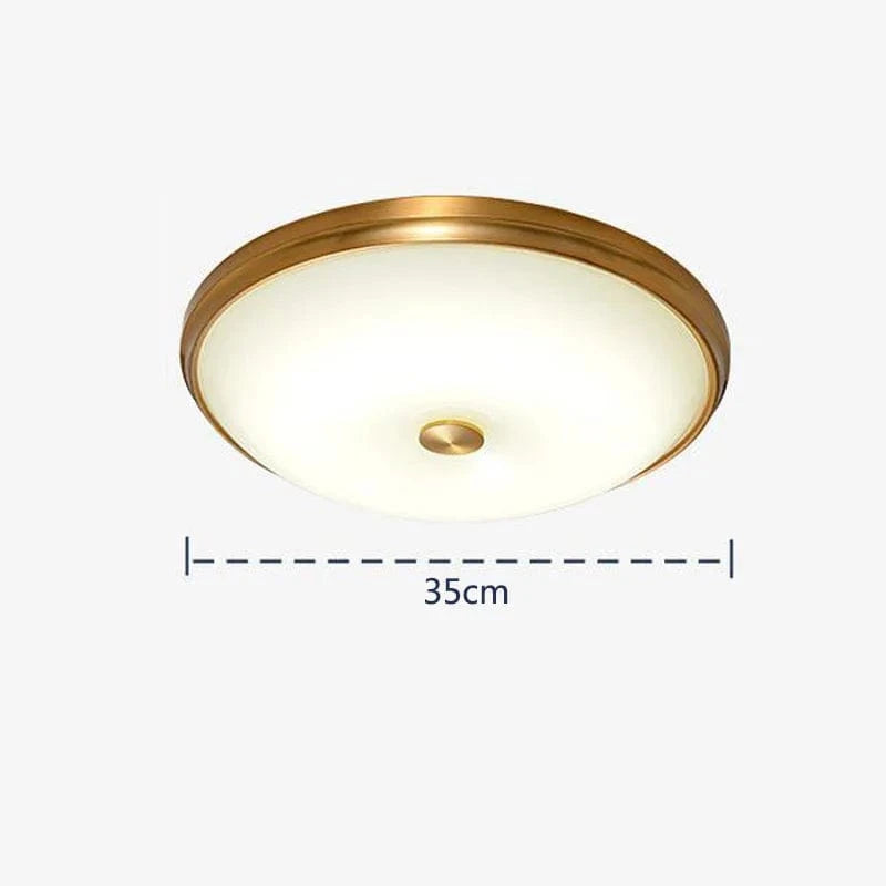 Plafonnier LED rond en verre au design contemporain | Marco Lucetti Après JC 35cm / Blanc froid