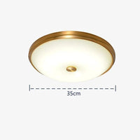 Plafonnier LED rond en verre au design contemporain | Marco Lucetti Après JC 35cm / Blanc froid