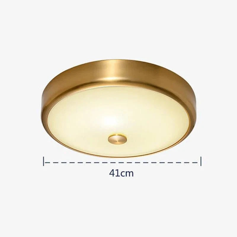 Plafonnier LED rond en verre au design contemporain | Marco Lucetti BD 41cm / Blanc froid