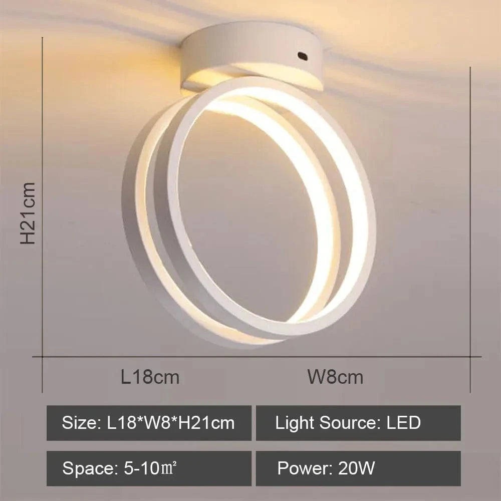 Plafonnier LED Rond Intérieur Décoratif | Marco Lucetti Blanc / Blanc chaud